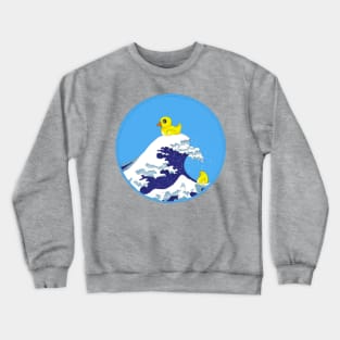 Bath duck in distress - freely based on Hokusai Crewneck Sweatshirt